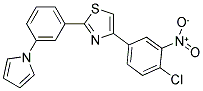 4-(4-CHLORO-3-NITROPHENYL)-2-[3-(1H-PYRROL-1-YL)PHENYL]-1,3-THIAZOLE 结构式
