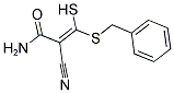 3-(BENZYLTHIO)-2-CYANO-3-MERCAPTOACRYLAMIDE 结构式