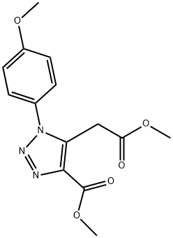 METHYL 5-(2-METHOXY-2-OXOETHYL)-1-(4-METHOXY-PHENYL)-1H-1,2,3-TRIAZOLE-4-CARBOXYLATE 结构式