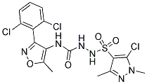 2-[(5-Chloro-1,3-dimethyl-1H-pyrazol-4-yl)sulfonyl]-N-[3-(2,6-dichlorophenyl)-5-methylisoxazol-4-yl]hydrazine-1-carboxamide 结构式