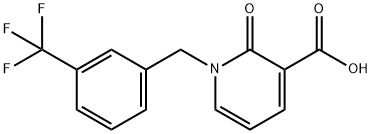 2-氧代-1-(3-(三氟甲基)苄基)-1,2-二氢吡啶-3-羧酸 结构式