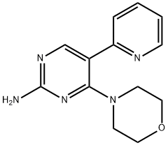4-MORPHOLINO-5-(2-PYRIDINYL)-2-PYRIMIDINAMINE 结构式