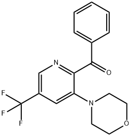 [3-Morpholino-5-(trifluoromethyl)-2-pyridinyl](phenyl)methanone 结构式