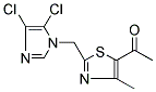 1-(2-[(4,5-DICHLORO-1H-IMIDAZOL-1-YL)METHYL]-4-METHYL-1,3-THIAZOL-5-YL)ETHAN-1-ONE 结构式