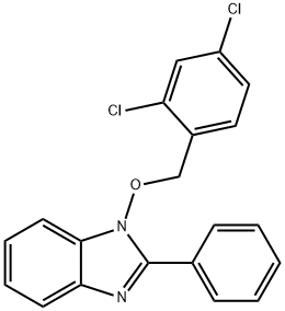 1-[(2,4-DICHLOROBENZYL)OXY]-2-PHENYL-1H-1,3-BENZIMIDAZOLE 结构式