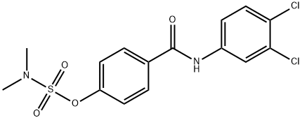 4-[(3,4-DICHLOROANILINO)CARBONYL]PHENYL-N,N-DIMETHYLSULFAMATE 结构式