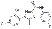 1-(2,4-DICHLOROPHENYL)-N-(4-FLUOROPHENYL)-5-METHYL-1H-1,2,4-TRIAZOLE-3-CARBOXAMIDE 结构式