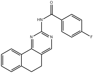 N-(5,6-DIHYDROBENZO[H]QUINAZOLIN-2-YL)-4-FLUOROBENZENECARBOXAMIDE 结构式