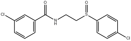 3-CHLORO-N-(2-[(4-CHLOROPHENYL)SULFINYL]ETHYL)BENZENECARBOXAMIDE 结构式