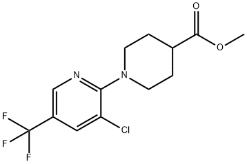 METHYL 1-[3-CHLORO-5-(TRIFLUOROMETHYL)-2-PYRIDINYL]-4-PIPERIDINECARBOXYLATE 结构式