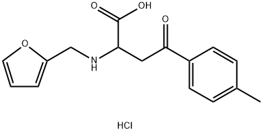 2-[(2-FURYLMETHYL)AMINO]-4-(4-METHYLPHENYL)-4-OXOBUTANOIC ACID HYDROCHLORIDE 结构式