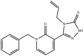 3-(4-ALLYL-5-SULFANYL-4H-1,2,4-TRIAZOL-3-YL)-1-BENZYL-2(1H)-PYRIDINONE 结构式