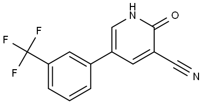 2-OXO-5-[3-(TRIFLUOROMETHYL)PHENYL]-1,2-DIHYDRO-3-PYRIDINECARBONITRILE 结构式