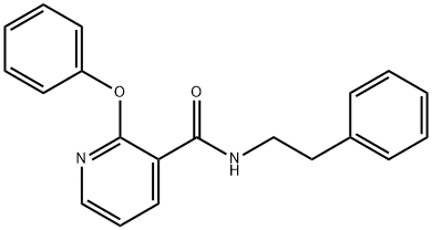 N-(2-PHENYLETHYL)(2-PHENOXY(3-PYRIDYL))FORMAMIDE 结构式