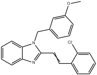 2-(2-Chlorostyryl)-1-(3-methoxybenzyl)-1H-1,3-benzimidazole 结构式