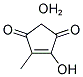 4-Hydroxy-5-methyl-4-cyclopentene-1,3-dione monohydrate 结构式