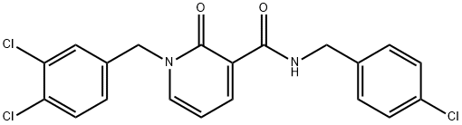 N-(4-CHLOROBENZYL)-1-(3,4-DICHLOROBENZYL)-2-OXO-1,2-DIHYDRO-3-PYRIDINECARBOXAMIDE 结构式