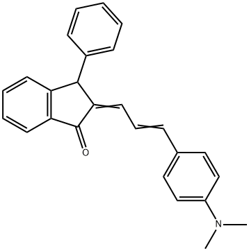 2-(3-[4-(DIMETHYLAMINO)PHENYL]-2-PROPENYLIDENE)-3-PHENYL-1-INDANONE 结构式