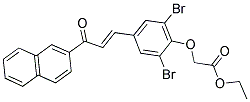 ETHYL 2-(2,6-DIBROMO-4-[3-(2-NAPHTHYL)-3-OXOPROP-1-ENYL]PHENOXY)ACETATE 结构式