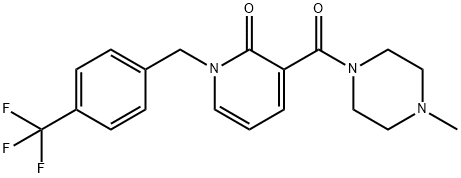 3-[(4-Methylpiperazino)carbonyl]-1-[4-(trifluoromethyl)benzyl]-2(1H)-pyridinone 结构式