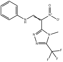 N-(2-[4-METHYL-5-(TRIFLUOROMETHYL)-4H-1,2,4-TRIAZOL-3-YL]-2-NITROVINYL)-N-PHENYLAMINE 结构式