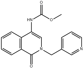 METHYL N-[1-OXO-2-(3-PYRIDINYLMETHYL)-1,2-DIHYDRO-4-ISOQUINOLINYL]CARBAMATE 结构式