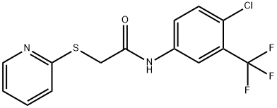 N-[4-CHLORO-3-(TRIFLUOROMETHYL)PHENYL]-2-(2-PYRIDINYLSULFANYL)ACETAMIDE 结构式