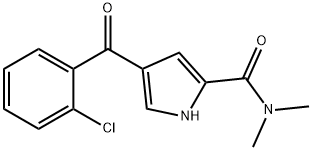 4-(2-CHLOROBENZOYL)-N,N-DIMETHYL-1H-PYRROLE-2-CARBOXAMIDE 结构式