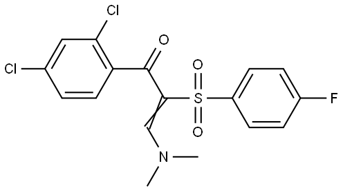 1-(2,4-Dichlorophenyl)-3-(dimethylamino)-2-[(4-fluorophenyl)sulfonyl]-2-propen-1-one 结构式
