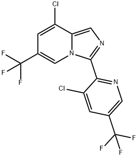 8-CHLORO-3-[3-CHLORO-5-(TRIFLUOROMETHYL)-2-PYRIDINYL]-6-(TRIFLUOROMETHYL)IMIDAZO[1,5-A]PYRIDINE 结构式