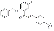 1-[2-(BENZYLOXY)-5-FLUOROPHENYL]-3-[4-(TRIFLUOROMETHYL)PHENYL]PROP-2-EN-1-ONE 结构式