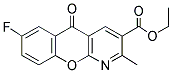 ETHYL 7-FLUORO-2-METHYL-5-OXO-5H-CHROMENO[2,3-B]PYRIDINE-3-CARBOXYLATE 结构式