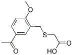 [(5-ACETYL-2-METHOXYBENZYL)THIO]ACETIC ACID 结构式