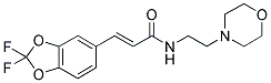 N-(2-(4-Morpholinoethyl))-3-(2,2-difluoro-1,3-benzodioxol-5-yl)-(2E)-propenamide 结构式
