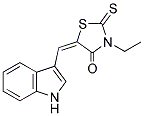 3-ETHYL-5-(INDOL-3-YLMETHYLENE)-2-THIOXO-1,3-THIAZOLIDIN-4-ONE 结构式
