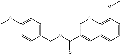 4-METHOXYBENZYL 8-METHOXY-2H-CHROMENE-3-CARBOXYLATE 结构式