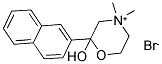 2-HYDROXY-4,4-DIMETHYL-2-(2-NAPHTHYL)-1,4-OXAZINAN-4-IUM BROMIDE 结构式