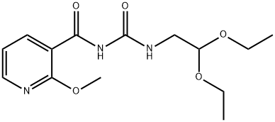 N-((2,2-二乙氧基乙基)氨基甲酰基)-2-甲氧基烟酰胺 结构式