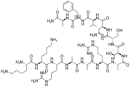 H-LYS-LYS-ARG-ALA-ALA-ARG-ALA-THR-SER-ASN-VAL-PHE-ALA-NH2
