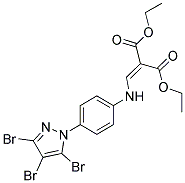 DIETHYL 2-([4-(3,4,5-TRIBROMO-1H-PYRAZOL-1-YL)ANILINO]METHYLIDENE)MALONATE 结构式