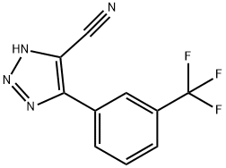4-(3-(TRIFLUOROMETHYL)PHENYL)-1H-1,2,3-TRIAZOLE-5-CARBONITRILE 结构式