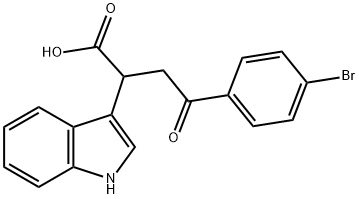 4-(4-溴苯基)-2-(1H-吲哚-3-基)-4-氧代丁酸 结构式