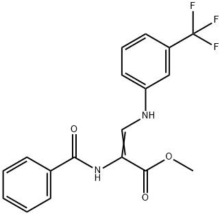 METHYL 2-(BENZOYLAMINO)-3-[3-(TRIFLUOROMETHYL)ANILINO]ACRYLATE 结构式