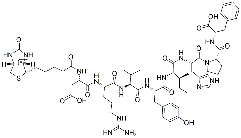 BIOTIN-ASP-ARG-VAL-TYR-ILE-HIS-PRO-PHE 结构式