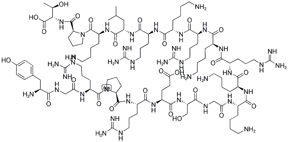 TYR-GLY-ARG-PRO-ARG-GLU-SER-GLY-LYS-LYS-ARG-LYS-ARG-LYS-ARG-LEU-LYS-PRO-THR 结构式