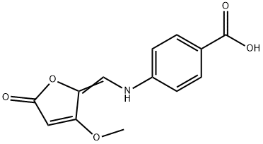 4-(([3-METHOXY-5-OXO-2(5H)-FURANYLIDEN]METHYL)AMINO)BENZENECARBOXYLIC ACID 结构式