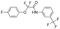 2,2-DIFLUORO-2-(4-FLUOROPHENOXY)-N-[3-(TRIFLUOROMETHYL)PHENYL]ACETAMIDE 结构式