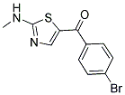 (4-BROMOPHENYL)[2-(METHYLAMINO)-1,3-THIAZOL-5-YL]METHANONE 结构式