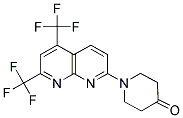 1-[5,7-BIS(TRIFLUOROMETHYL)[1,8]NAPHTHYRIDIN-2-YL]TETRAHYDRO-4(1H)-PYRIDINONE 结构式