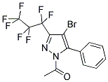 1-(4-溴-3-(全氟丙基)-5-苯基-1H-吡唑-1-基)乙-1-酮 结构式